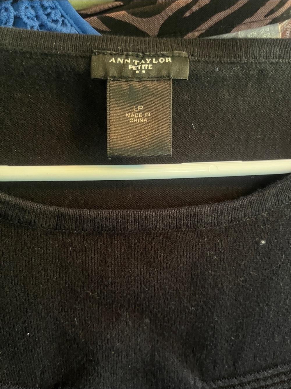 Ann Taylor Large Petite Black Crewneck Sweater - Picture 2 of 4